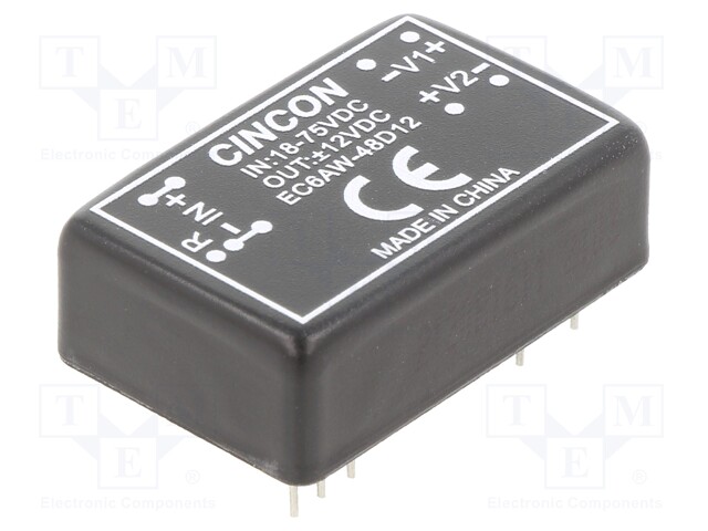 Converter: DC/DC; 8W; Uin: 18÷75V; Uout: 12VDC; Uout2: -12VDC; 18.4g