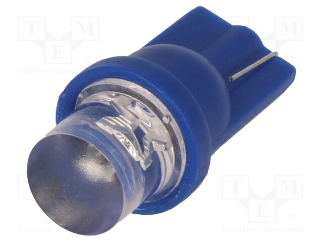 LED lamp; blue; T08; Urated: 12VDC; 0.6lm; No.of diodes: 1; 0.24W