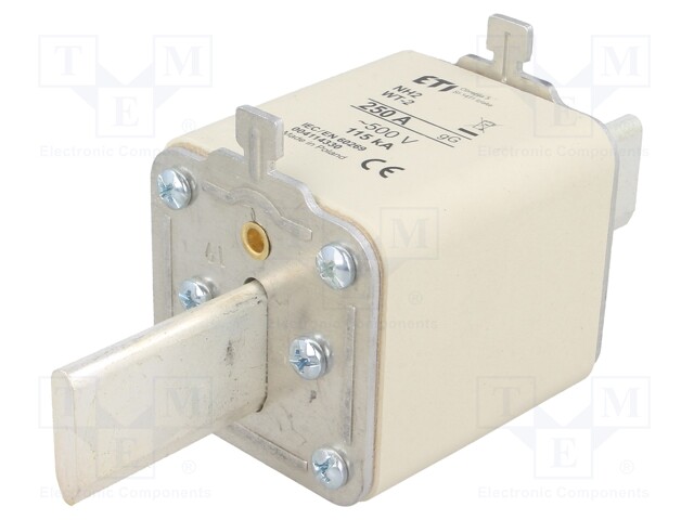 Fuse: fuse; gG; 250A; 500VAC; ceramic,industrial; NH2; WT-NH