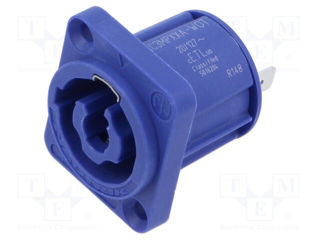 Connector: circular; socket; male; 20A; PIN: 3; Series: powerCON