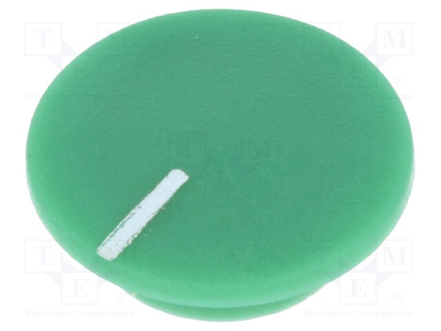 Cap; plastic; push-in; green; Application: K21