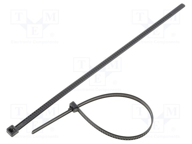 Cable tie; multi use; L: 195mm; W: 4.7mm; polyamide; 245N; black