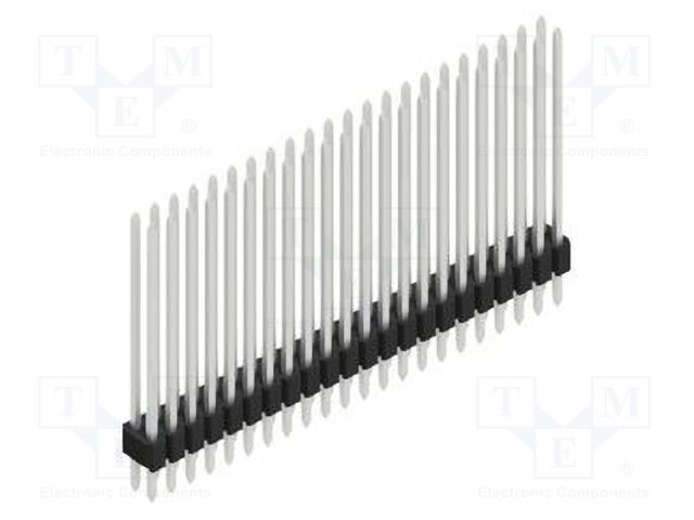 Connector: pin strips; pin header; male; PIN: 44; 1.27mm; THT; 2x22