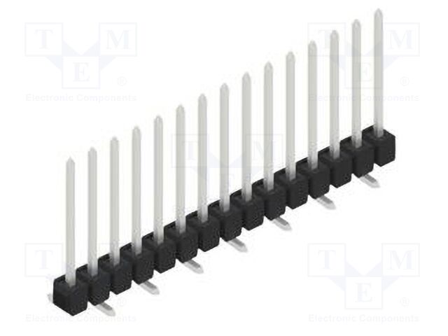 Connector: pin strips; pin header; male; PIN: 15; 2.54mm; SMT; 1x15