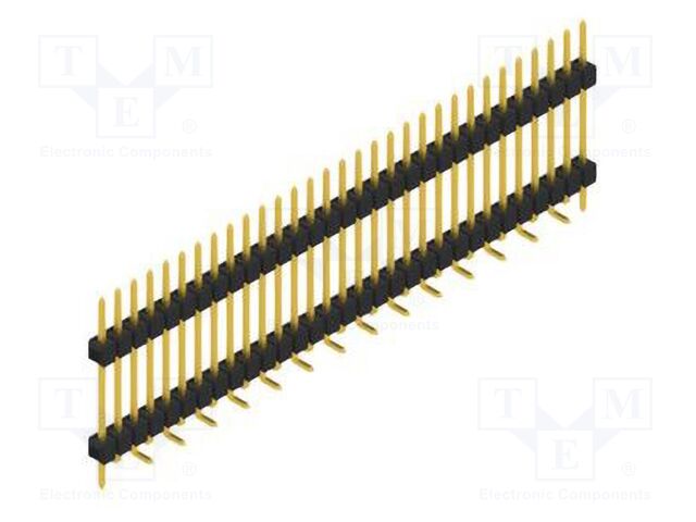 Connector: pin strips; pin header; male; PIN: 31; 2.54mm; SMT; 1x31