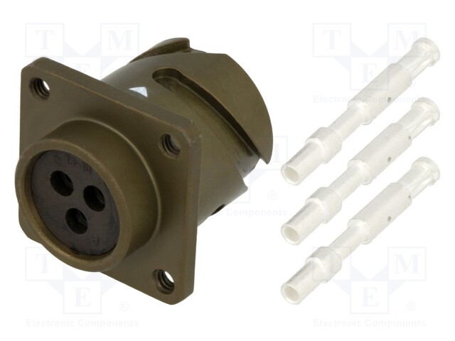 Connector: circular; VG95234; plug; female; PIN: 3; with contacts