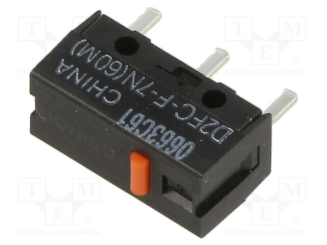 Microswitch SNAP ACTION; without lever; SPST-NO; 0.001A/6VDC