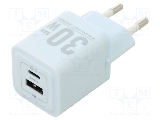 Power supply: switching; mains,plug-in; 5÷20VDC; 30W; blue; 3A