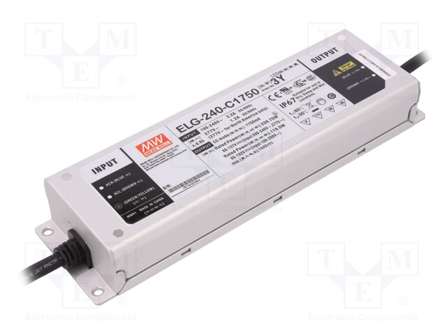 Power supply: switched-mode; LED; 239.75W; 69÷137VDC; 1750mA; IP67