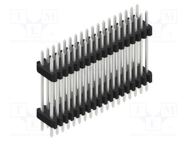 Connector: pin strips; pin header; male; PIN: 36; 1.27mm; THT; 2x18