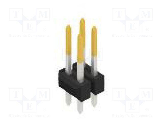 Connector: pin strips; pin header; male; PIN: 4; 2.54mm; THT; 2x2