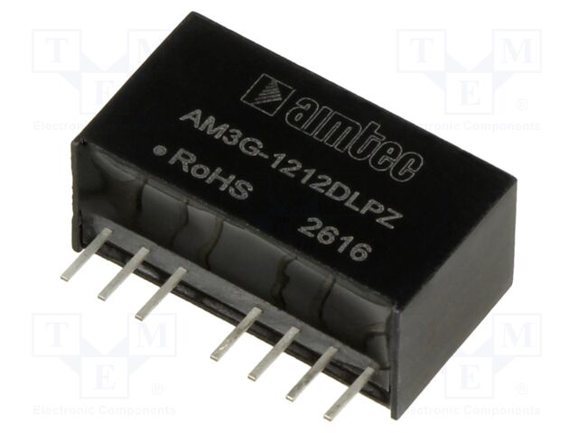 Converter: DC/DC; 3W; Uin: 9÷18V; Uout: 12VDC; Uout2: -12VDC; SIP8
