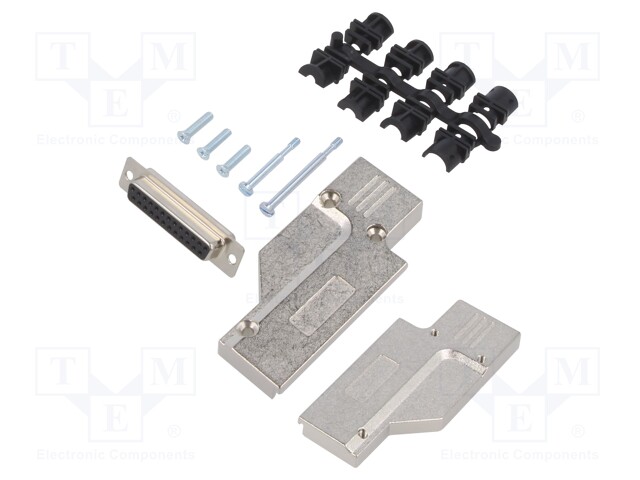 D-Sub; PIN: 25; plug; female; for cable; angled 90°; soldering