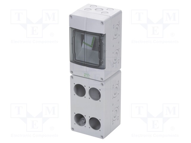 Enclosure: for modular components; grey; No.of mod: 4; Series: STV