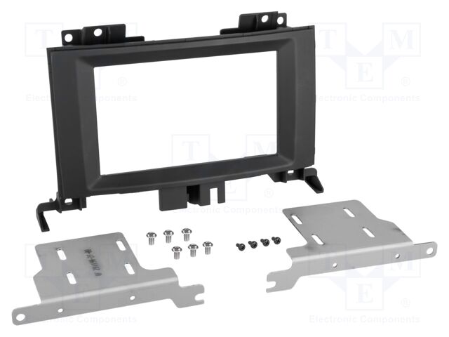 Radio frame; Mercedes,VW; 2 DIN; black