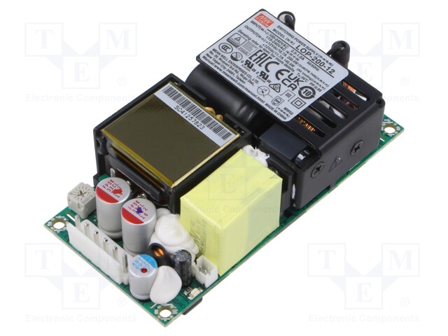 Power supply: switched-mode; open; 200W; 113÷370VDC; 80÷264VAC