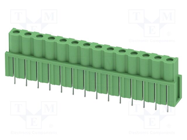 PCB headers, nominal cross section: 2.5 mm?, color: green, n