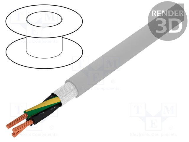Wire: control cable; ÖLFLEX® FD CLASSIC 810; 3G0,5mm2; PVC; grey