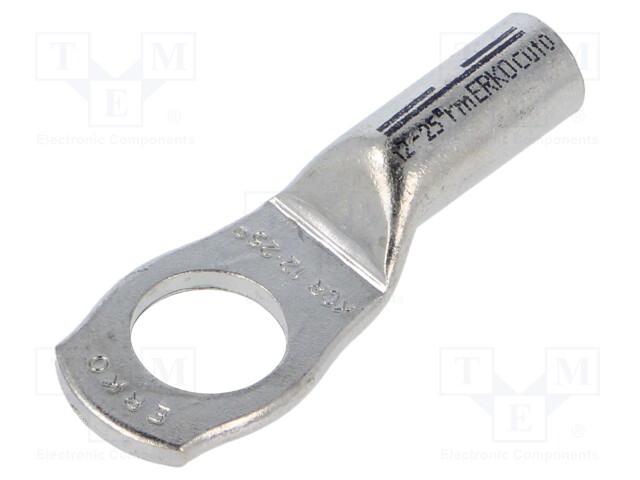 Tip: ring tube; M12; 25mm2; crimped; for cable; tinned; copper; 13mm