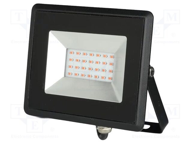 Lamp: LED flood light; 20W; 230VAC; red; 110°; 20000h; CRImin: 70