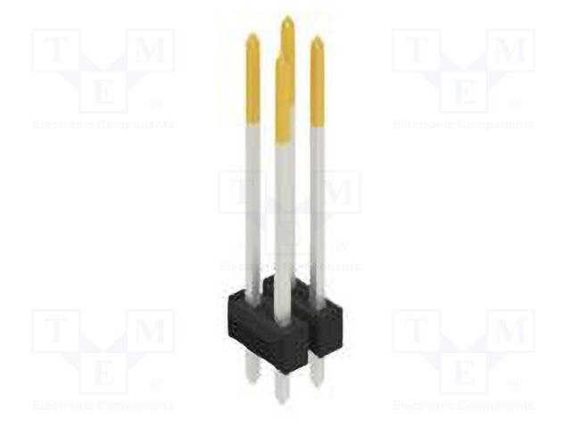 Connector: pin strips; pin header; male; PIN: 4; 2.54mm; THT; 2x2