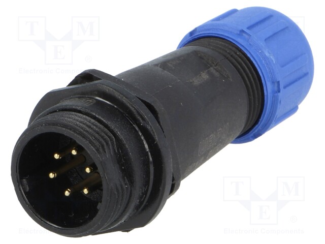 Plug; male; SP13; PIN: 6; IP68; 4÷6.5mm; 5A; soldering; for cable