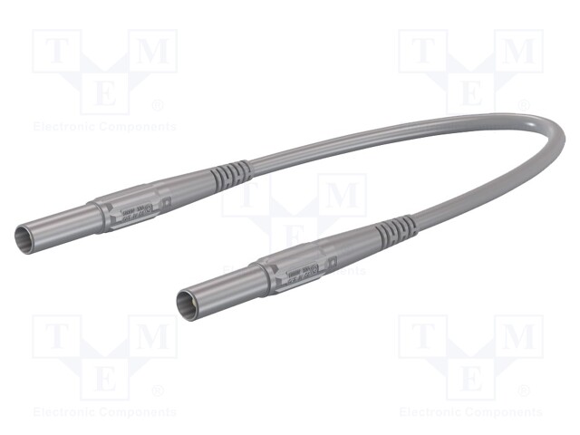 Test lead; PVC; 2m; grey; 32A; Plating: nickel plated