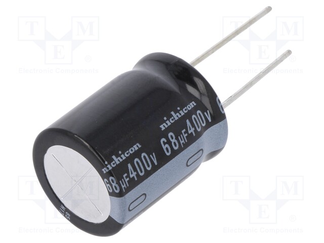 Capacitor: electrolytic; THT; 68uF; 400VDC; Ø20x25mm; Pitch: 10mm