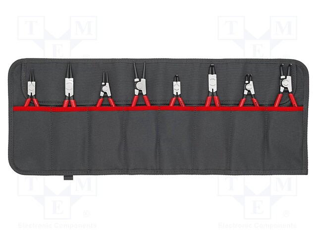 Pliers; Pcs: 8; internal circlip; Package: case