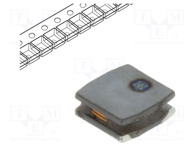 Power Inductor (SMD), 10 µH, 1.25 A, Semishielded, 1.1 A, VLS-CX-1 Series, 3mm x 3mm x 1.2mm