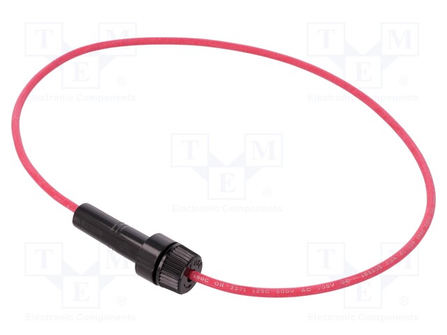 Fuse holder; cylindrical fuses; 6,3x32mm; Mounting: on cable