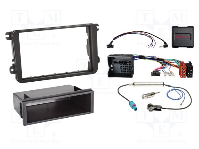 Adapter for control from steering wheel; Seat,VW,Škoda; black