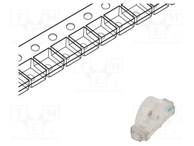 LED; white warm; SMD; 250mcd; 3000K; 120°; 5mA; 2.7÷3.3VDC