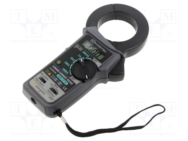 Leakage current clamp meter; LCD; 200mA,2A,20A,200A,1kA