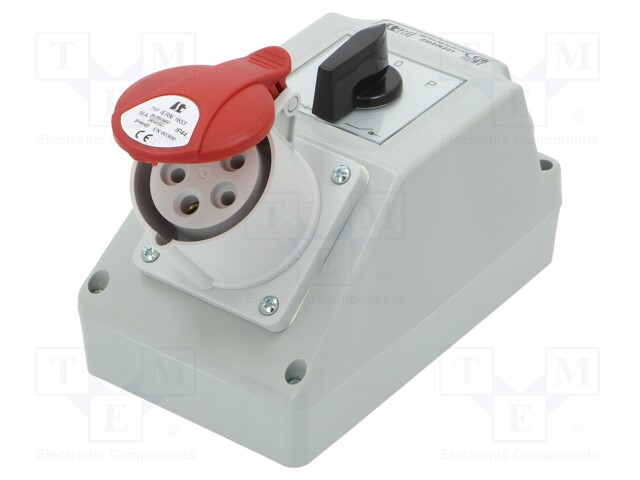Switch socket; IP44; wall mount