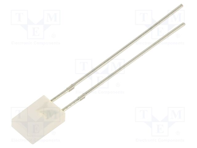 LED; yellow; rectangular; 2x5x7mm; 150÷220mcd; 100°; Front: flat