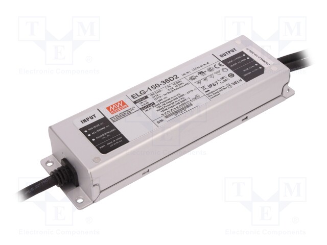 Power supply: switched-mode; LED; 150.1W; 36VDC; 4.17A; 100÷305VAC