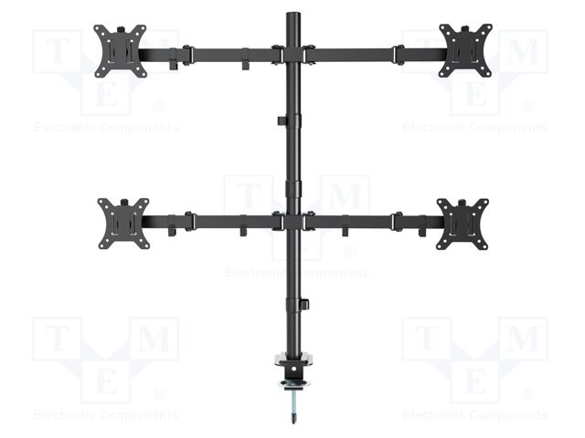 Holder; 10kg; 13÷32"; black; 75x75mm,100x100mm; monitor x4