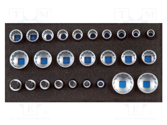 Wrench-set; socket spanner; 1/2"; 26pcs.