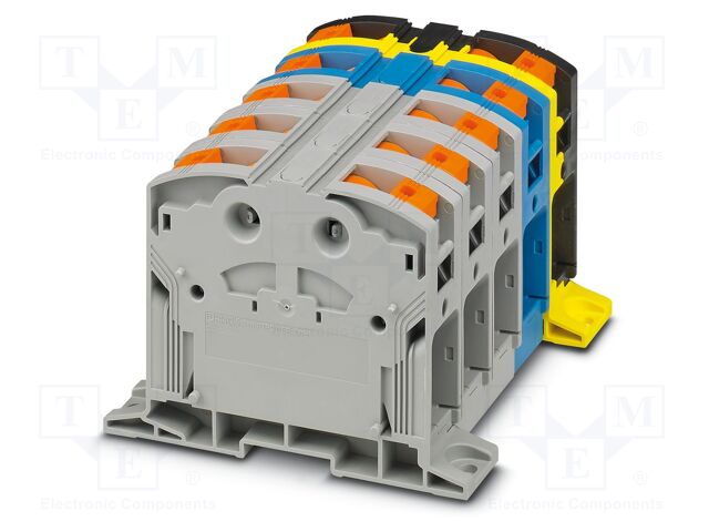 Splice terminal: rail; PA; L: 108.3mm; ways: 5; terminals: 10