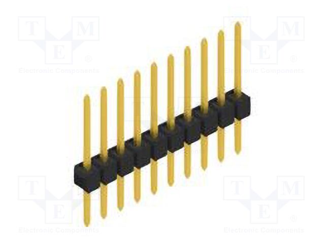 Connector: pin strips; pin header; male; PIN: 10; 2.54mm; THT; 1x10