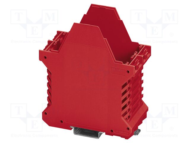 Enclosure base; red; UL94V-0; ME 45; for DIN rail mounting