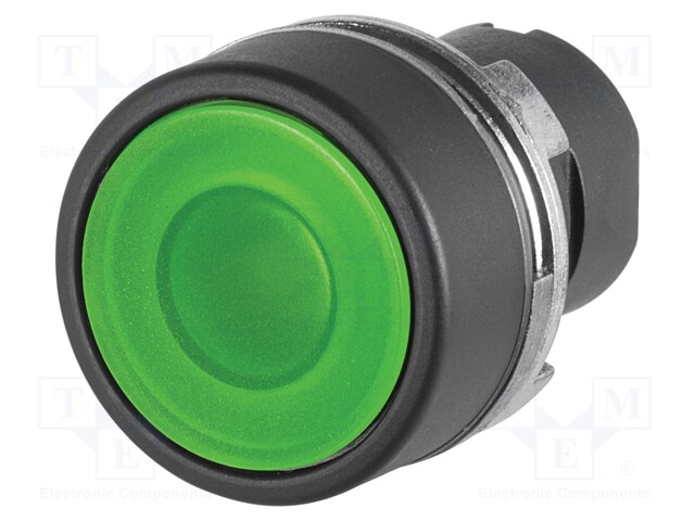 Switch: push-button; 22mm; Stabl.pos: 2; green; IP65; flat; 46; Pos: 2