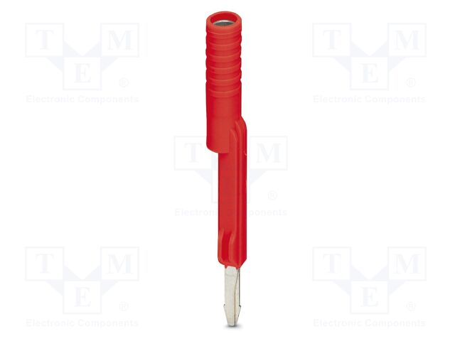 Test socket; PA; L: 51.5mm; ways: 1; W: 5.8mm; H: 5.8mm; Body: red