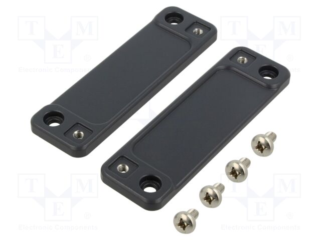 Wall mounting element; graphite; Series: BOCUBE ALU; 2pcs.
