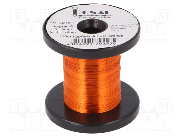 Silver plated copper wires; 0.15mm; 100m; Core: Cu,silver plated