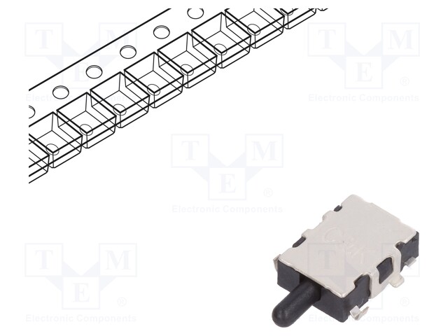 Switch: detecting; Pos: 2; SPST-NO; 0.1A/12VDC; Leads: for PCB