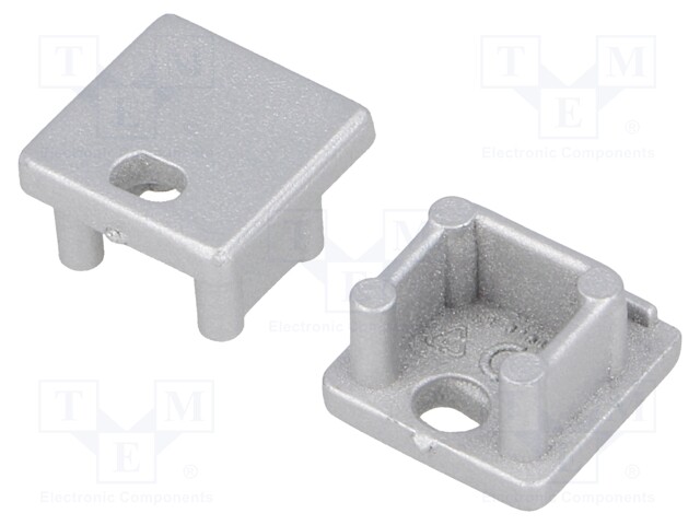 Cap for LED profiles; silver; ABS; Application: SMART10