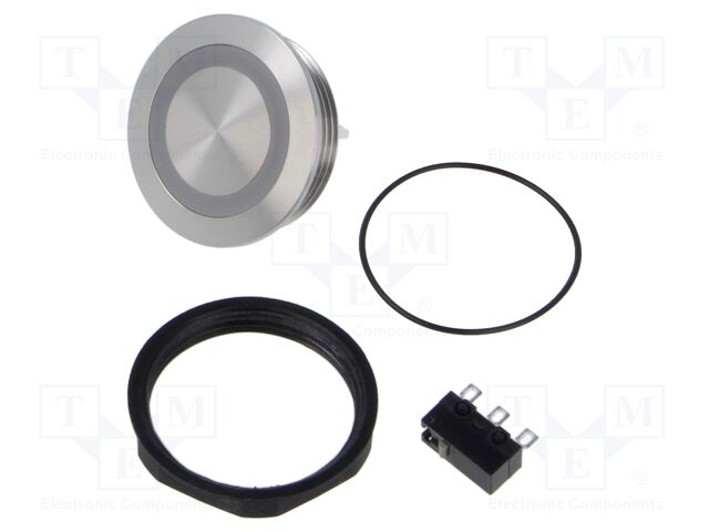 Switch: vandal resistant; Pos: 2; SPDT; 0.1A/30VDC; ON-(ON); RGB