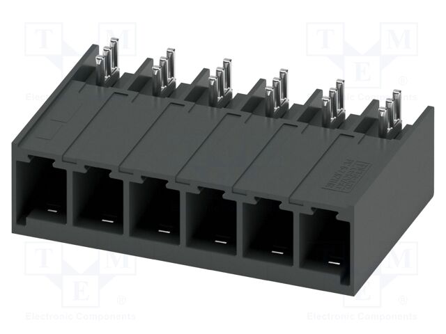 PCB headers, nominal cross section: 6 mm?, color: black, nom